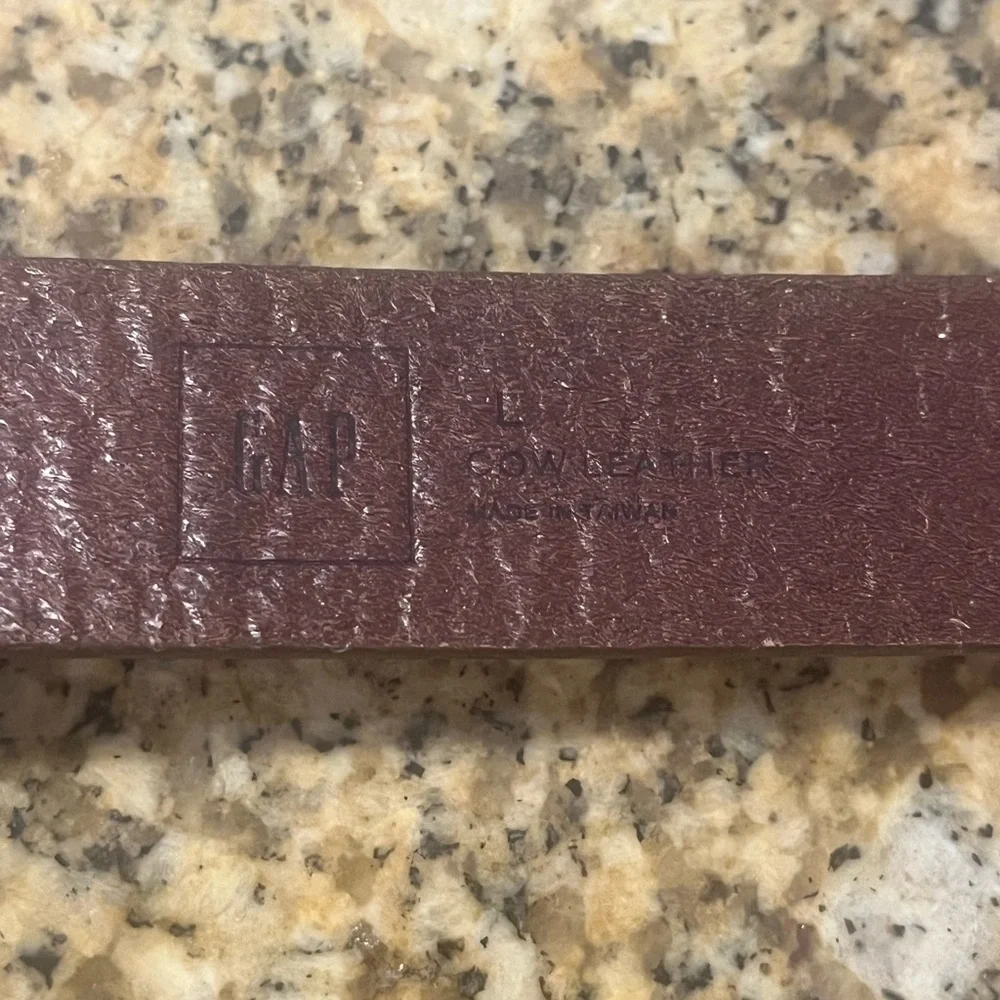 Gap Vintage Brown Leather Belt Adjustable Sliding Buckle L